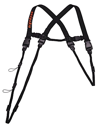 Ergodyne Squids 3132 Barcode Scanner Lanyard Harness, 7", Black