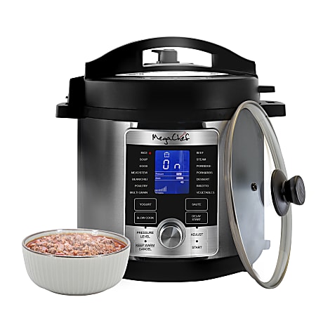 MegaChef 6 Qt. Stainless Steel Electric Digital Pressure Cooker