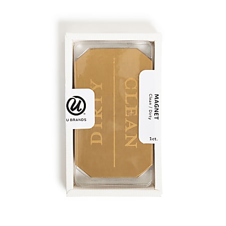 U Brands® Dishwasher Magnet, 2-3/8” x 3-7/8”, Gold