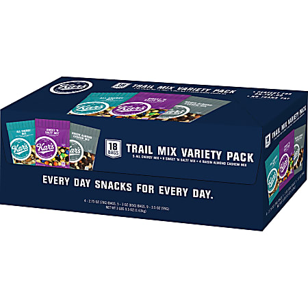 Kar's Nut And Fruit Variety Pack, Box Of 18 Bags