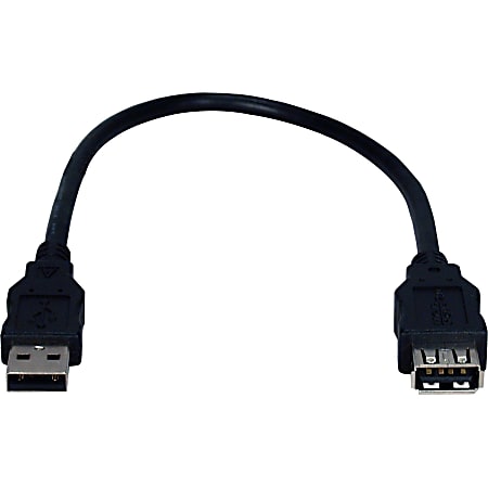 QVS USB 2.0 High-Speed Extension Cable - 1 ft USB Data Transfer Cable  - CC2210C01