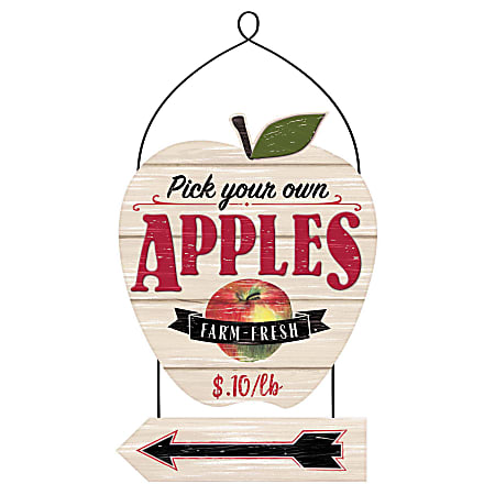 Amscan Autumn Farm Fresh Market Sign, 15-3/4” x 10-1/2” x 1”, White