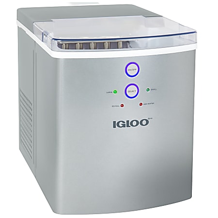 Igloo 33-Lb Automatic Portable Countertop Ice Maker Machine, Silver