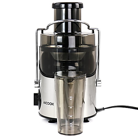 AICOOK Centrifugal Self Cleaning Juicer 13.6 Oz SilverBlack Office Depot