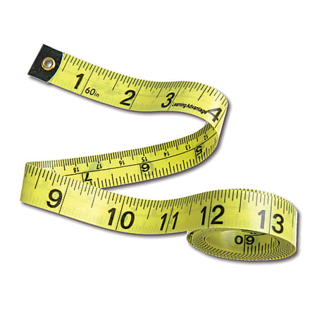 Learning Advantage Vinyl Tape Measures 60 BlackYellow 10 Per Pack