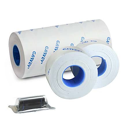 Garvey 1-Line Price Marking Labels, 7/16", White, 1,200 Labels Per Roll, Pack Of 9 Rolls