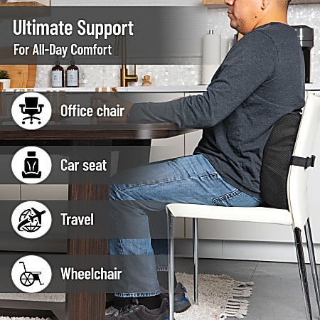 Integrated Memory Foam Car Lumbar Support Cushion Office - Temu