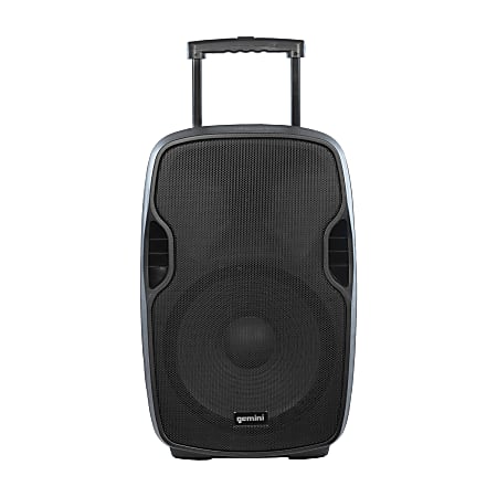 Gemini Portable Bluetooth PA Speaker With Integrated Mixer &amp; Wired Microphone, Black, AS-15TOGO