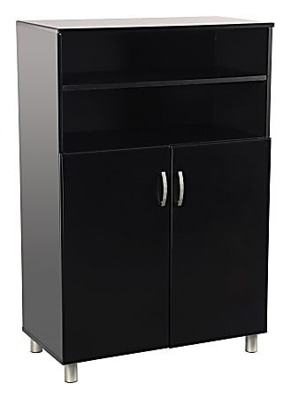 Realspace® Sutton Storage Cabinet, Black
