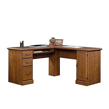 Sauder Orchard Hills Corner Computer Desk Milled Cherry Office Depot