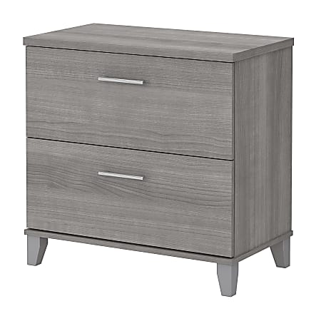 Bush Business Furniture Somerset 29-3/4"W x 16-11/16"D Lateral 2-Drawer File Cabinet, Platinum Gray, Standard Delivery