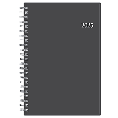 2025 Blue Sky Weekly/Monthly Planning Calendar, 5” x 8”, Passages Charcoal Gray, January To December