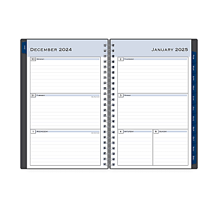 Passages Monthly Planner, 10 x 8, Charcoal Cover, 12-Month (Jan to Dec): 2024
