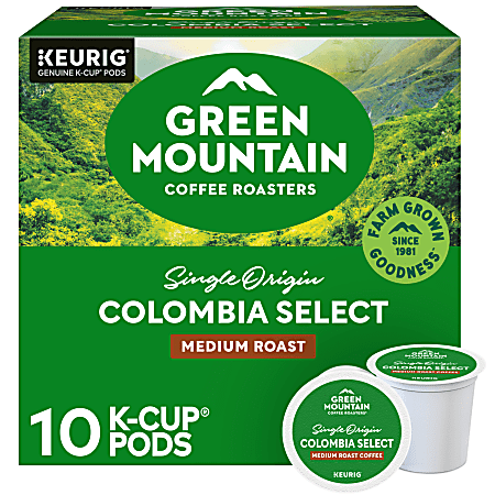Green Mountain Coffee Roasters Colombia Select Keurig Single-Serve K-Cup Pods, 10 Count