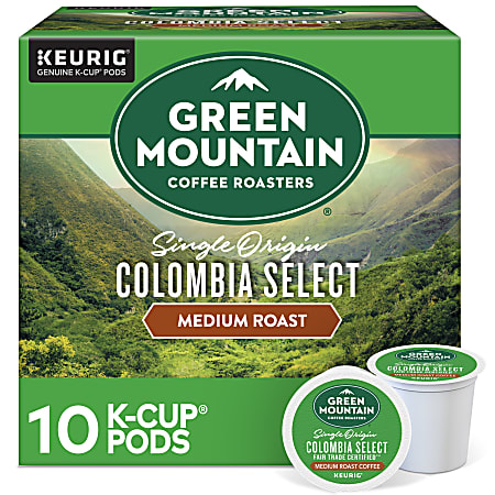 Green Mountain Coffee Roasters Colombia Select Keurig Single-Serve K-Cup Pods, Pack Of 10 Pods