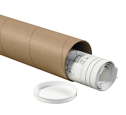 Mailing Tubes with Caps, Telescoping, Kraft, 4 x 24 for $4.21