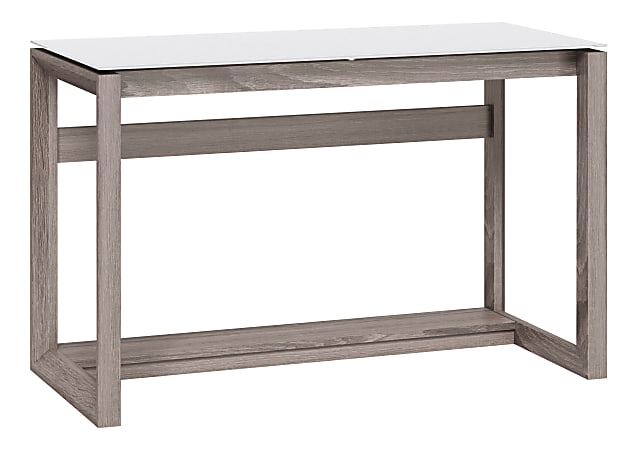 Whalen® Cecile 48”W Writing Desk, Snowdrift White/Fossil Greige Oak