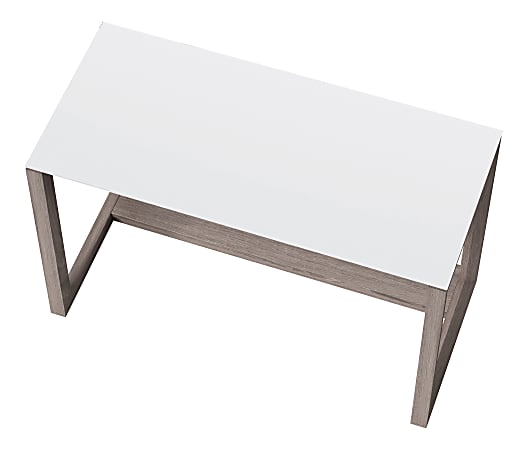 Whalen Cecile 48 W Writing Desk Snowdrift WhiteFossil Greige Oak