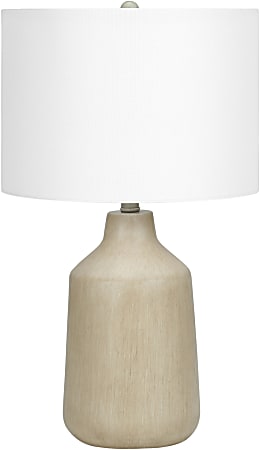 Monarch Specialties Bartlett Table Lamp, 24"H, Beige Base/Ivory Shade
