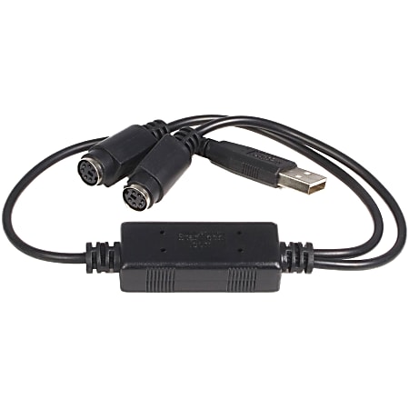 StarTech.com USB to PS/2 Adapter - Keyboard and Mouse - Convert a PS/2 keyboard and mouse to a single USB interface - usb to ps2 adapter - keyboard adapter - mouse adapter -ps2 keyboard converter