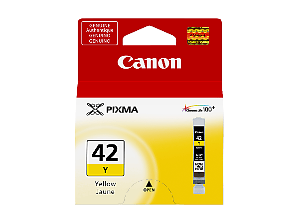 Canon® CLI-42 ChromaLife 100+ Yellow Ink Tank, 6387B002