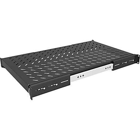 Vertiv 1U Depth Adjustable Sliding Shelf 100lbs - 1U Rack Height x 19" Rack Width x 33.60" Rack Depth - Rack-mountable - Black - Metal - 100 lb Maximum Weight Capacity