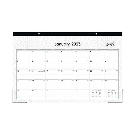 Blue Sky™ Monthly Desk Pad, 17” x 11”, Enterprise, January To December 2023, 111293