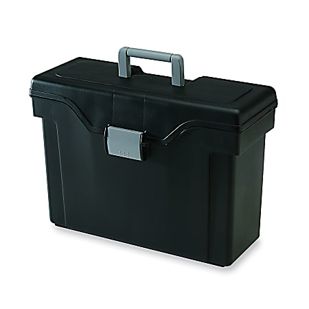 Iris® Handy Legal Size File Box, Letter Size, Black/Light Gray