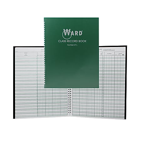 Ward 6-7 Week Class Record Books, Green, Pack Of 4