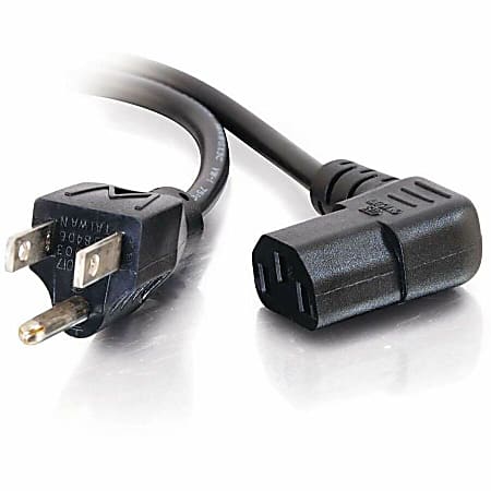 C2G 6ft Universal Power Cord - Right Angle
