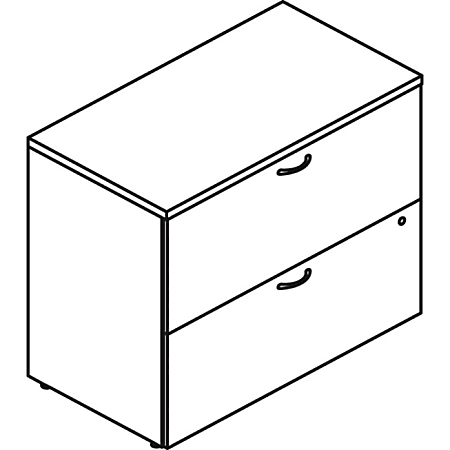HON MOD Desk 36 W x 20 D Lateral 2 Drawer File Cabinet With