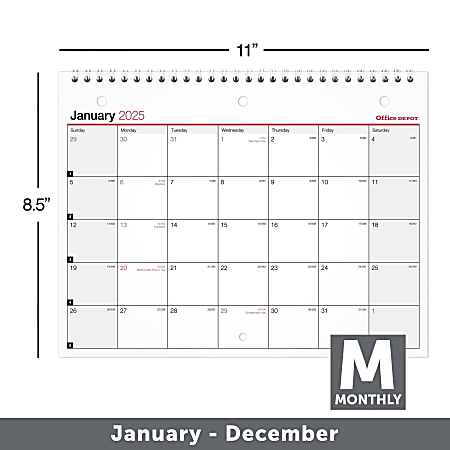 【上品】 Calendar Wall Monthly Depot Office 2025 11 12 8 x カレンダー