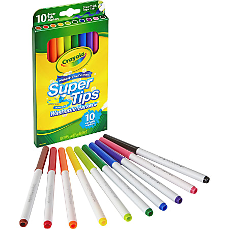 Crayola 30386615 SuperClicks Retractable Markers, 10 Count