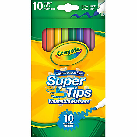  Crayola Super Tips Washable Markers 100 Count : Toys