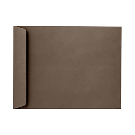 LUX Open-End 10" x 13" Envelopes, Peel & Press Closure, Chocolate Brown, Pack Of 50