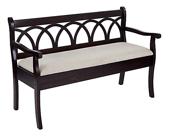 Ave Six Coventry Storage Bench, Beige/Antique Black