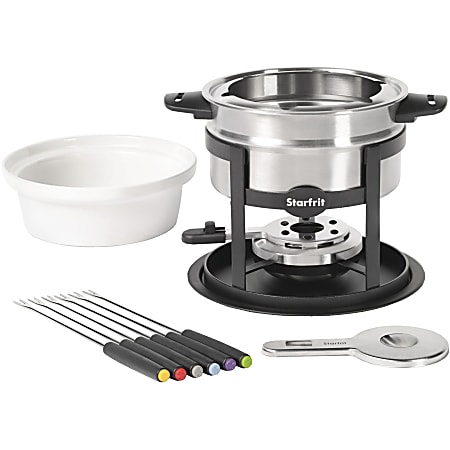 Starfrit® 3-In-1 Stainless Steel Fondue Set, Black