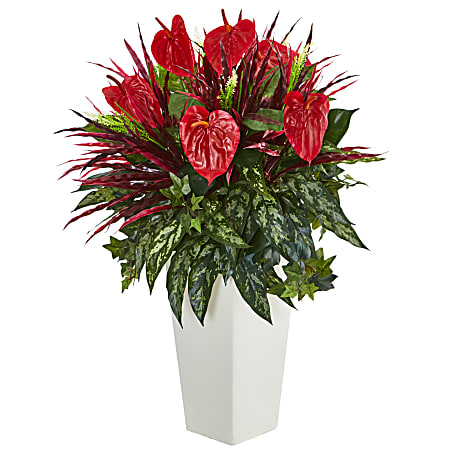 Nearly Natural Mixed Anthurium 33" Artificial Plant With