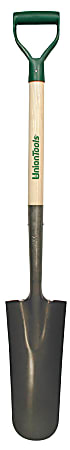 Drain & Post Spades, 14 X 4.75 Round Blade, 27 in White Ash Poly Big Grip D-Grip