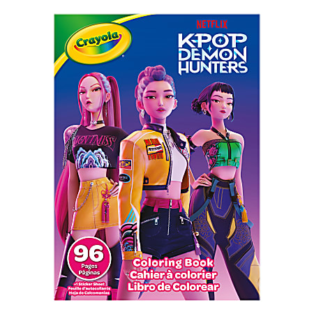 Crayola 96pg Coloring Book, K Pop Demon Hunters