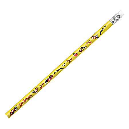 Amscan Dr. Seuss Pencil Party Favors, 7-1/2", Yellow, 12 Pencils Per Pack, Set Of 3 Packs