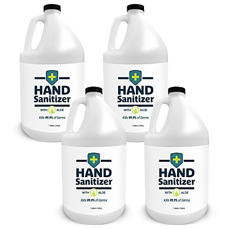 FarFromBoring Hand Sanitizer with Aloe, Fragrance Free, Case Of 4 Gallons