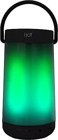 Quest iJoy Aurora LED Color-Changing Lantern IJSPB1C10 Bluetooth Speaker, Black