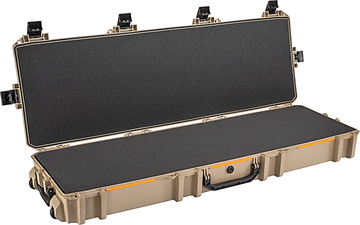 Pelican Polyethylene Vault V800 Double Rifle Case With Foam, 56-1/8”H x 19-1/8”W x 6-11/16”D, Tan