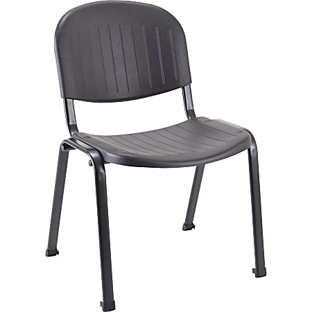 Lorell Low-Back Stack Chairs - Polypropylene Seat - Polypropylene Back - Low Back - Four-legged Base - Black - 4 / Carton Lorell Low-Back Stack Chairs - Polypropylene Seat - Polypropylene Back - Low Back - Four-legged Base - Black - 4 / Carton