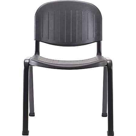 Lorell Low-Back Stack Chairs - Polypropylene Seat - Polypropylene Back - Low Back - Four-legged Base - Black - 4 / Carton Lorell Low-Back Stack Chairs - Polypropylene Seat - Polypropylene Back - Low Back - Four-legged Base - Black - 4 / Carton