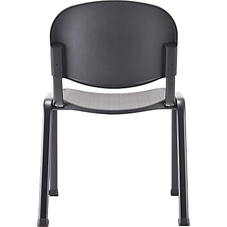 Lorell Low-Back Stack Chairs - Polypropylene Seat - Polypropylene Back - Low Back - Four-legged Base - Black - 4 / Carton Lorell Low-Back Stack Chairs - Polypropylene Seat - Polypropylene Back - Low Back - Four-legged Base - Black - 4 / Carton