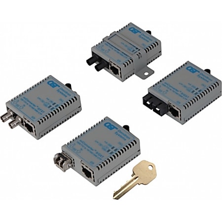 Omnitron miConverter/S 10/100/1000 Gigabit Ethernet Fiber Media Converter RJ45 SFP - 1 x 10/100/1000BASE-T, 1 x 1000BASE-X, USB Powered, Lifetime Warranty