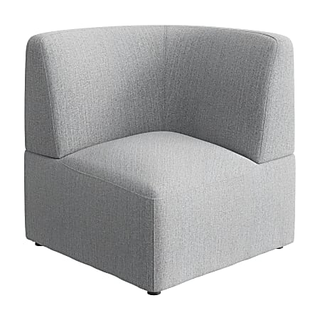 Bush Business Furniture Assemble Modular Corner Lounge Chair, Fog Fabric, Standard Delivery