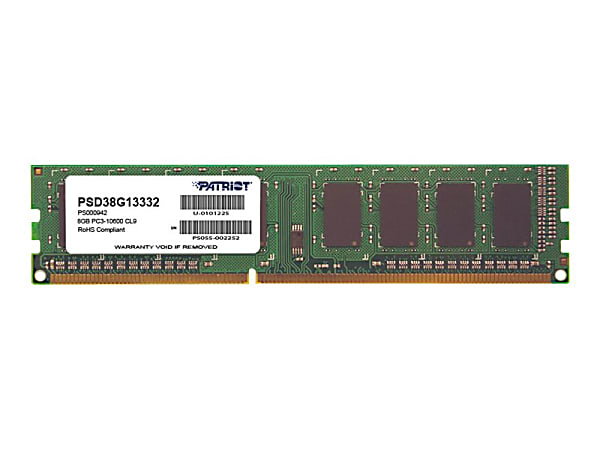 Patriot Signature Line - DDR3 - module - 8 GB - DIMM 240-pin - 1333 MT/s / PC3-10600 - CL9 - 1.5 V - unbuffered - non-ECC